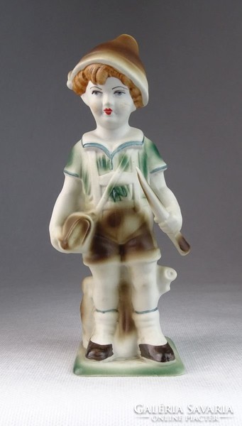 0M715 Biszkvit porcelán cserkész fiú figura 19 cm