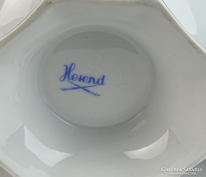 0M953 Régi hecsedlis Herendi porcelán tál párban