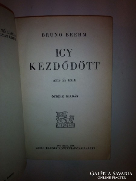 Bruno Brehm: Igy kezdődött (1938)