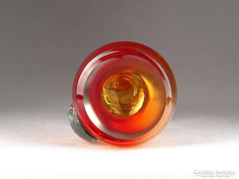 0N029 Régi muránói jellegű üveg cica 15.5 cm