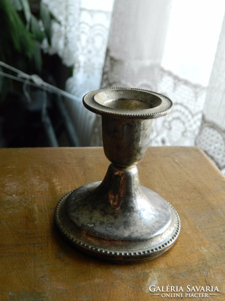 Old table metal candle holder