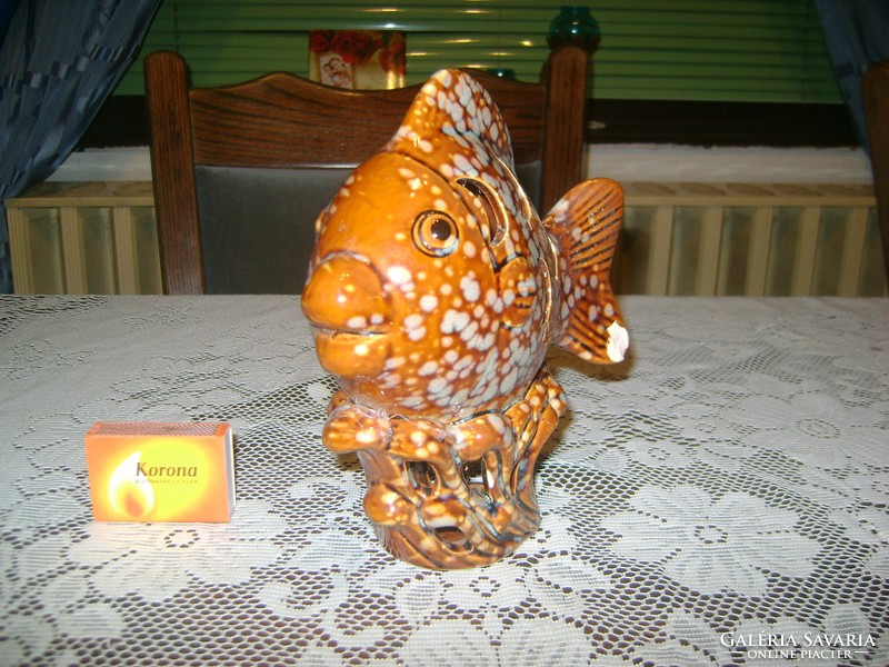 Ceramic fish candle holder