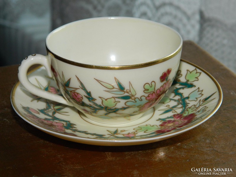 Zsolnay luxury cup and saucer with Persian pattern