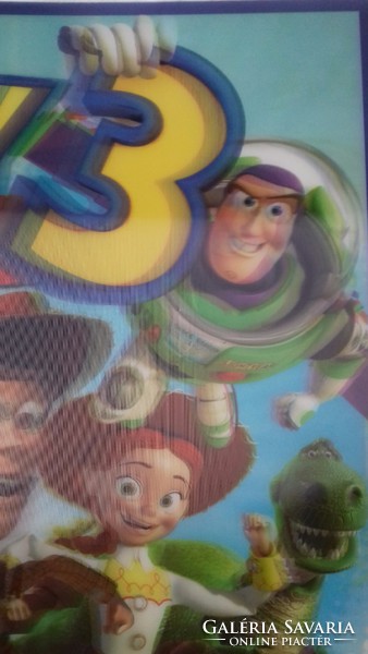 Ajándék ötlet! 3 dimenziós 67cmx47cm plakát TOY STORY 3 Disney Pixar  térhatású NAGYMÉRETŰ  poszter