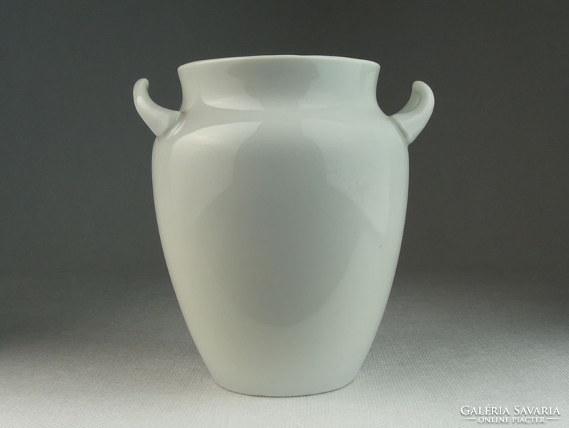 0N473 Régi jelzett varjú ábrás porcelán váza 