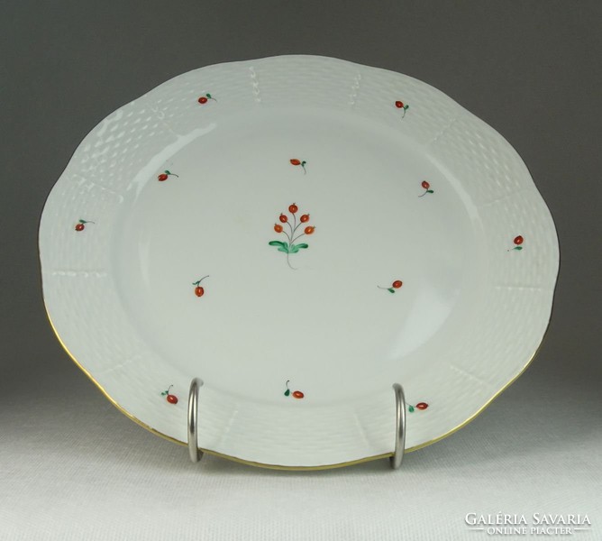 0N674 Régi hecsedlis Herendi porcelán tányér 25 cm