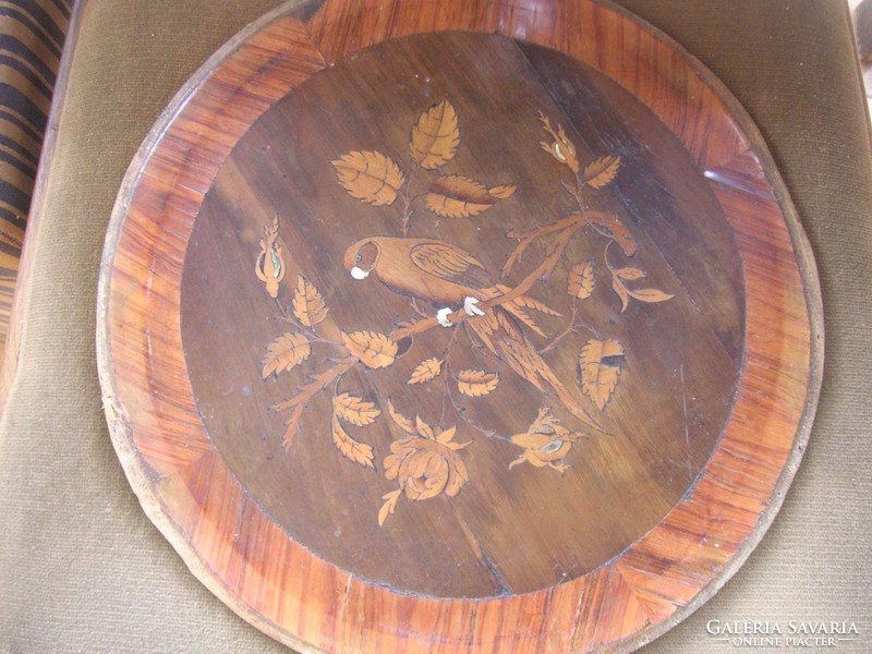 Antique marquetry, furniture insert or other ornament, wall decoration, from the 1800s 33 cm.............