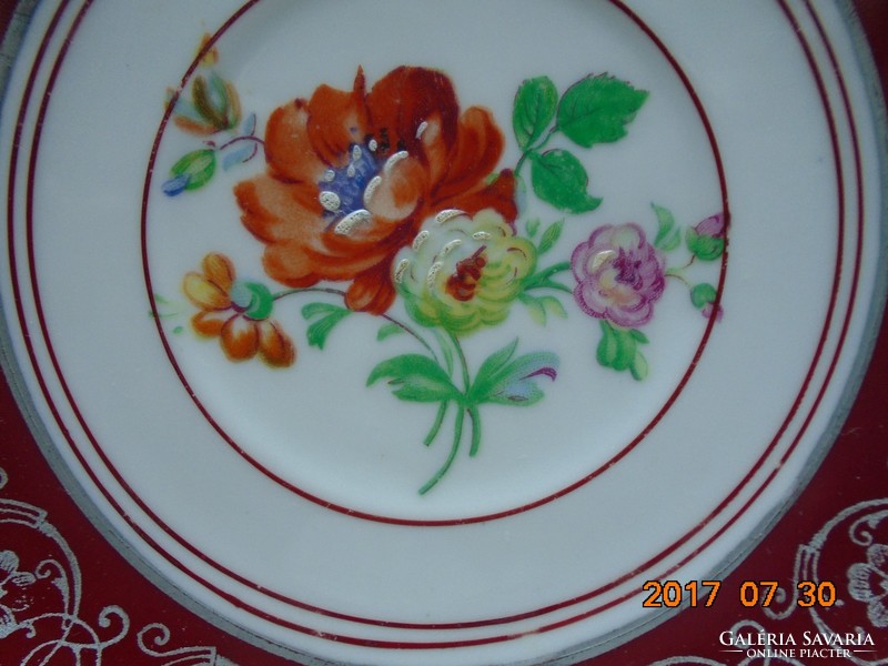 Carl knoll karlsbad unique hand-painted with spectacular Meissen flower patterns, tea cup with coaster