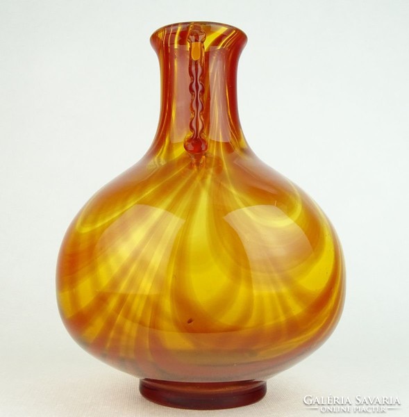 0N650 Fújtüveg BOHEMIA művészi üveg váza 25.5 cm