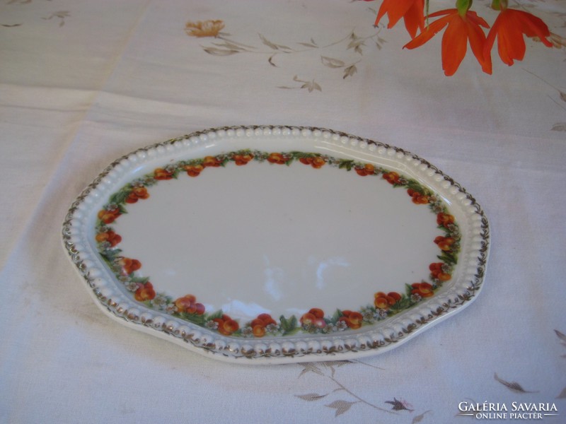 Altwien, wiener rose, Viennese rose, oval bowl 23 x 17 cm