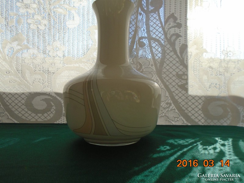 Modern laminated glass large vase 26x17 cm