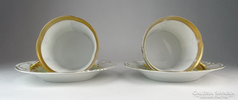0M004 Antik porcelán teáscsésze pár PL S LONDON