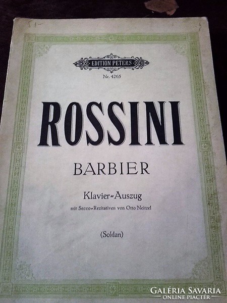 Rossini barbier edition peters nr.4265 - Old sheet music in German