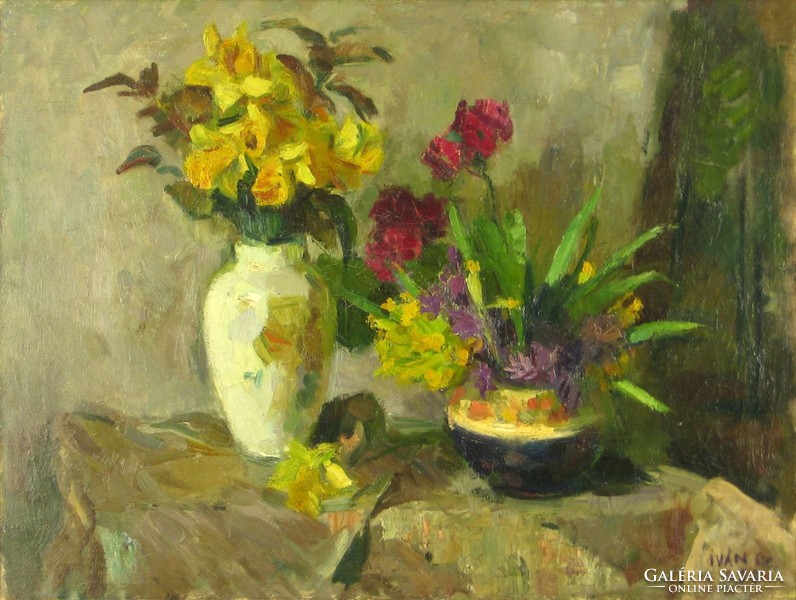 Iván Szilárd : Virágok 1955