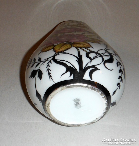 Bohemia vase with silver insert