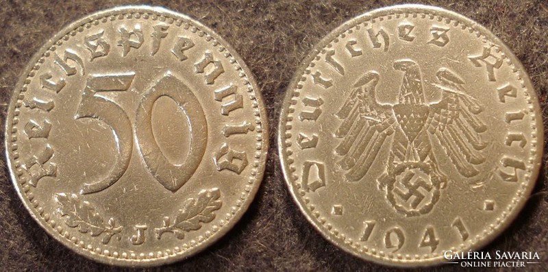 Német III. Birodalom 50 pfennig  1941J