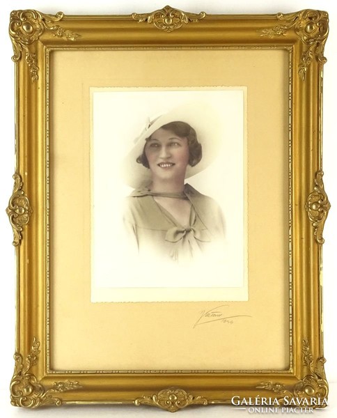 0O706 Antik művészi fotográfia női portré 1934
