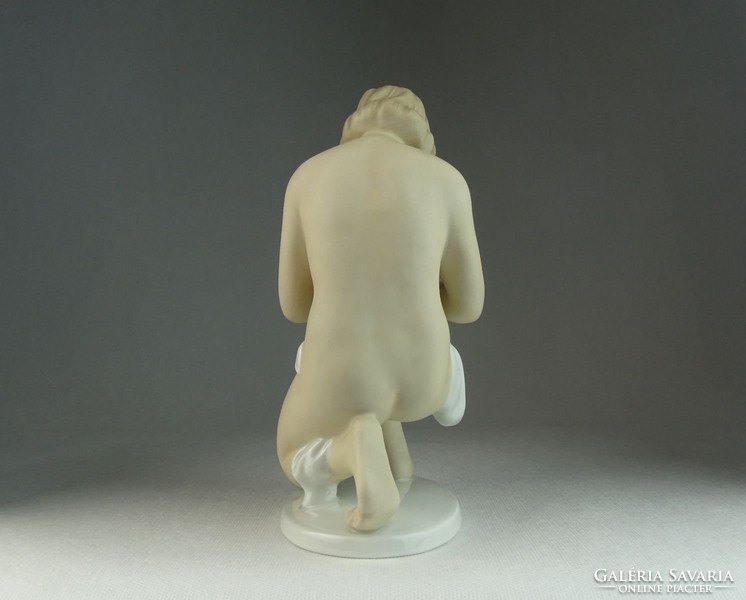 0N527 Hibátlan Wallendorf női porcelán akt