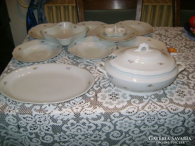 Existing pieces of old Zsolnay tableware together