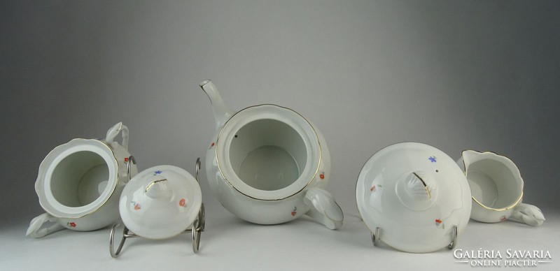 0P165 Régi Meisseni porcelán teáskészlet 3 darab