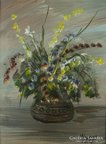 0P266 Németh jelzéssel : Virágcsokor vázában