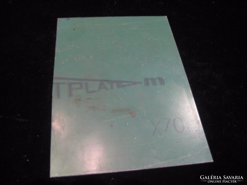 Cliché, lead printing plate 125 x 170 mm