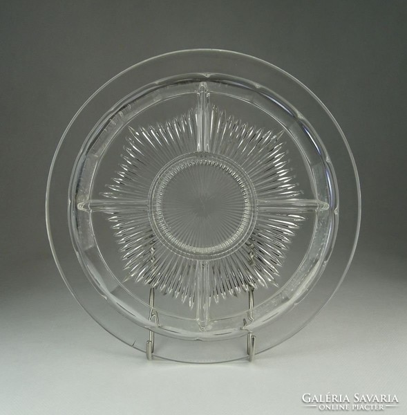 0P381 Régi üveg asztalközép kínáló nassos tál
