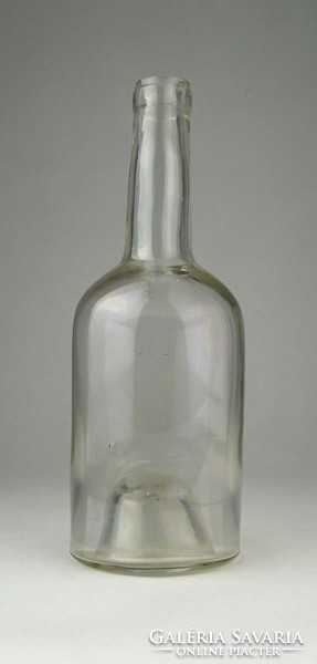 0P501 Antik fújt üveg palack 22 cm