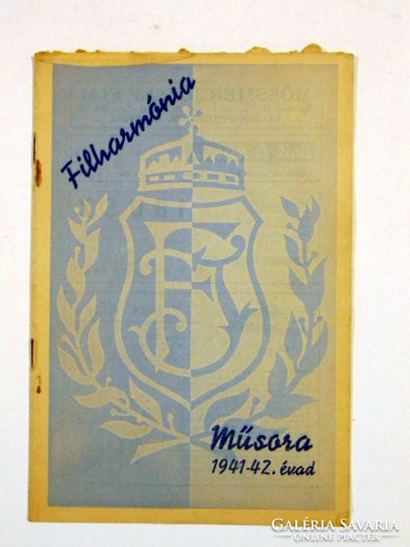 FILMHARMÓNIA MŰSORA	1941-42. ÉVAD			1941					RÉGI ÚJSÁG	1208
