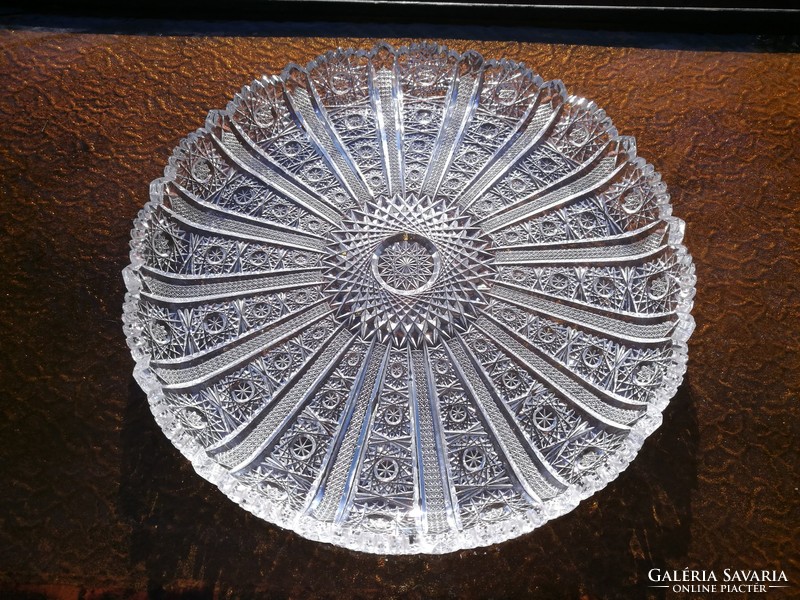 Antique bohemian crystal bowl