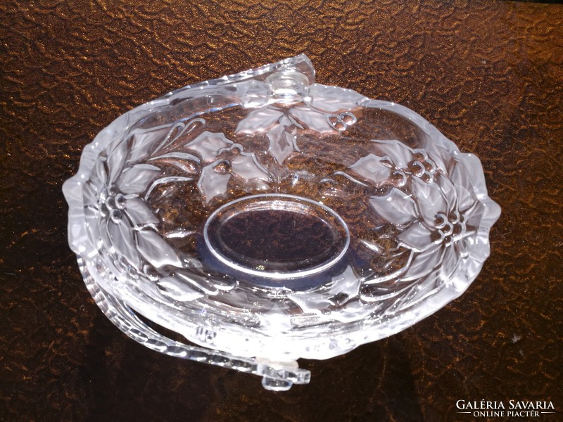 crystal glass basket,