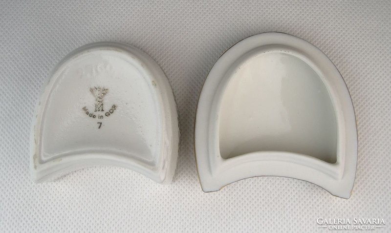 0P707 Régi PM porcelán patkó alakú gyűrűtartó