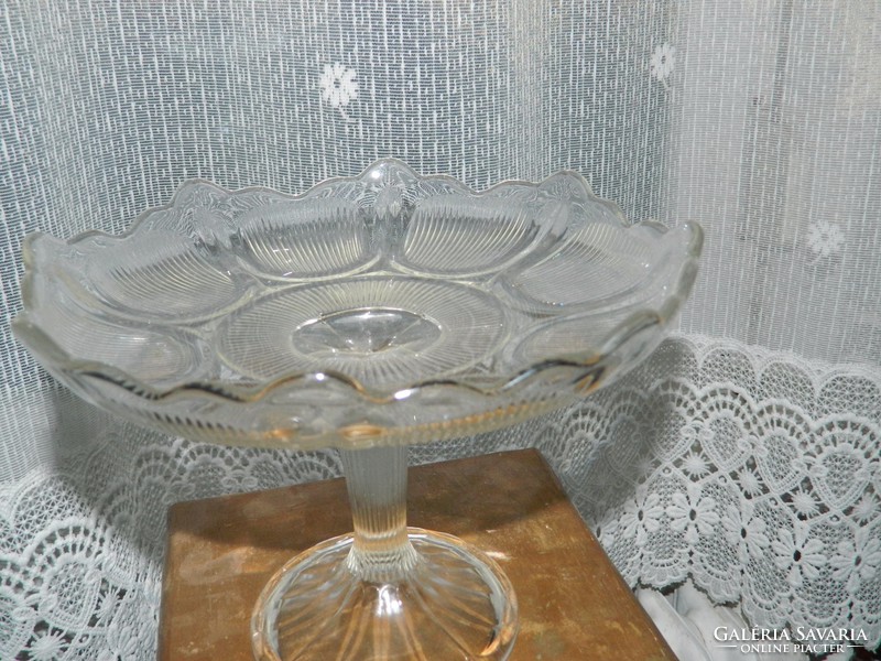 Old glass base offering v. Cake holder