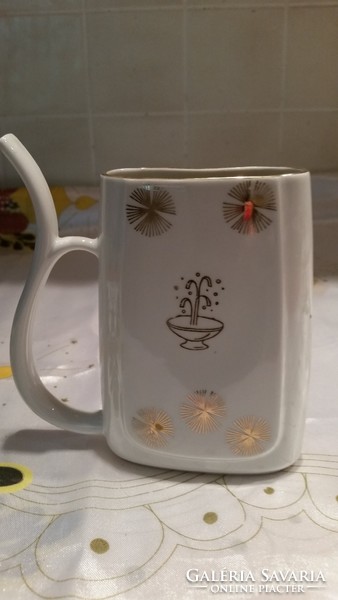 Porcelain bath cup, durable ornamental cup for sale! Numbered, Czechoslovak bath cup