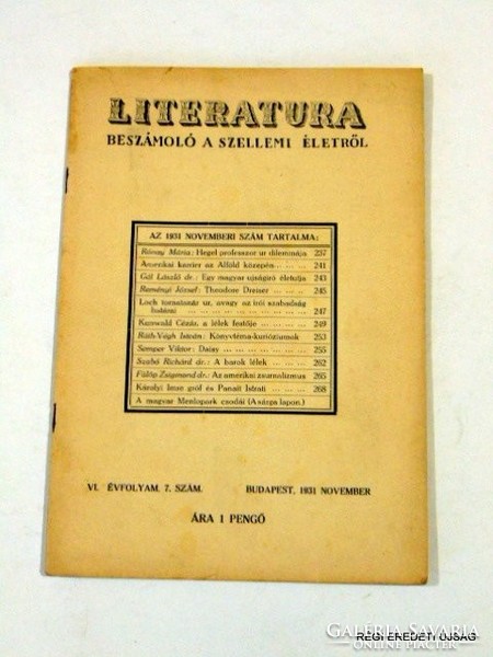 LITERATURA 1931 november 1483