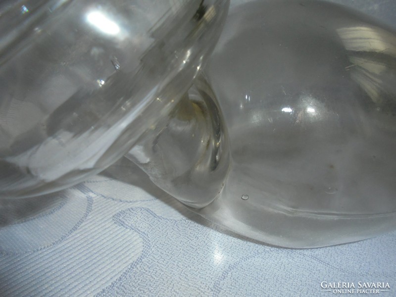 Antik fújt üveg női kacsa