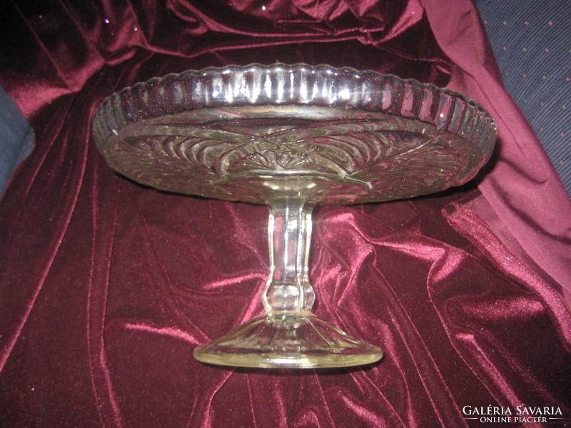 Tortatartó  üveg  25 x 13 cm   a 60 as évekből