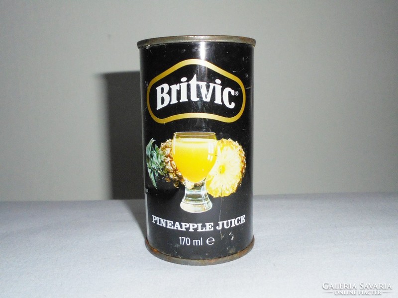 Retro angol BRITVIC pineapple juice - ananász üdítő üdítős mini fémdoboz - 1980-as évek - 170 ml