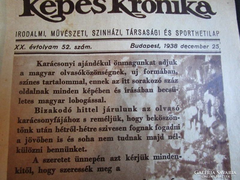 1938 Horthy Miklósné KÉPES KRÓNIKA Imrédy Béláné TÖRTÉNELEM MŰVÉSZET TÁRSASÁGI ÉLET