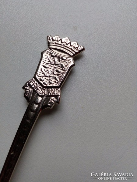 Crowned with two lions coat of arms Friesland Dutch decorative small fork 11.5 cm