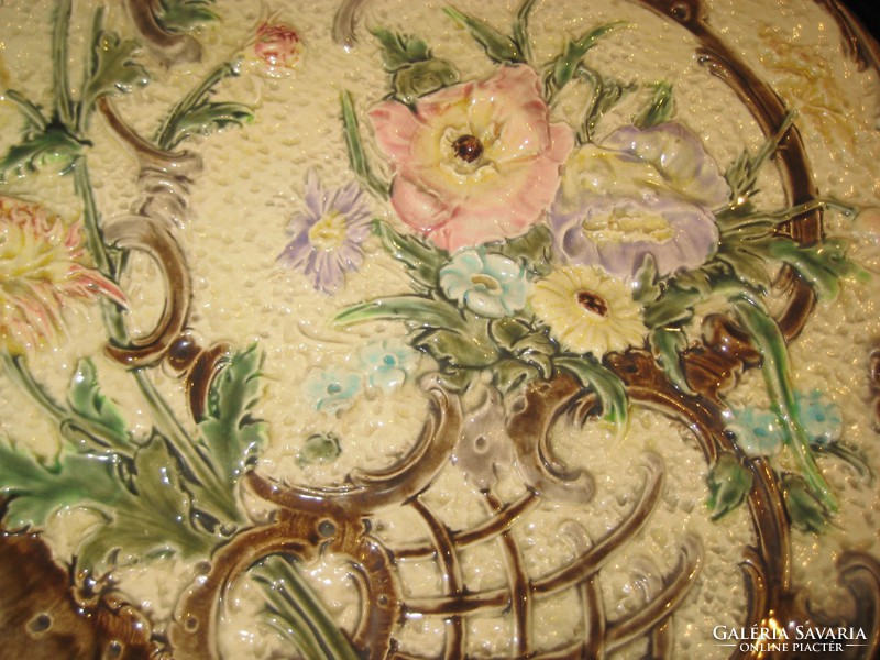 Eichwald majolica, a specialty, with bright colors and a small repair, 40 cm