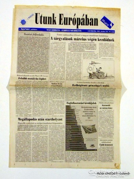 1997 október 30  /  UTUNK EURÓPÁBAN  /  RÉGI EREDETI MAGYAR ÚJSÁG Szs.:  3792