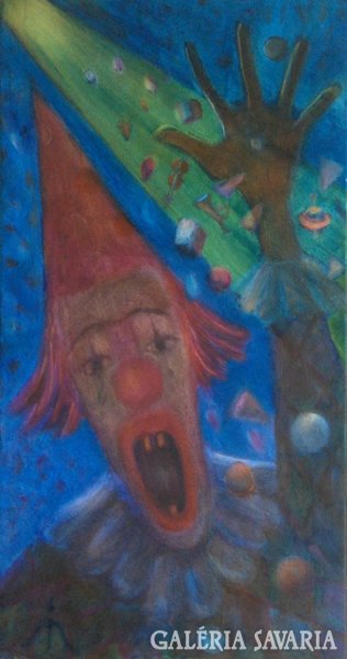 Bohóc / Clown 2005, Ilyés Márta festménye