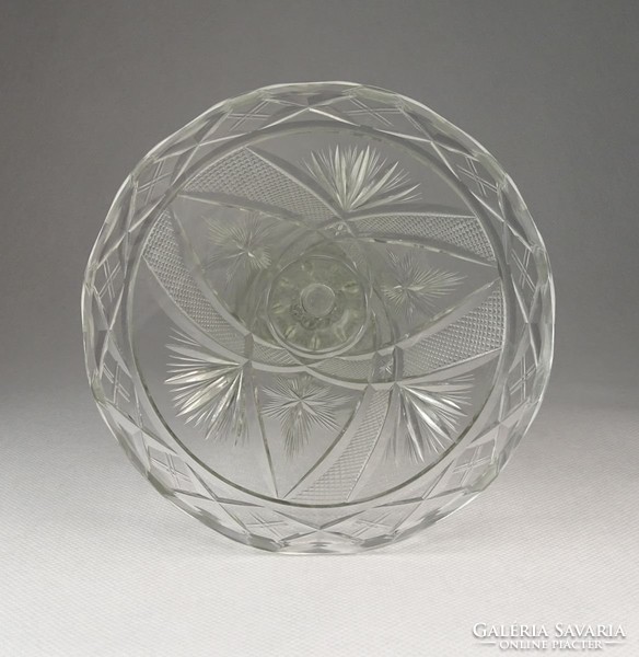 0P034 Régi kehely alakú kristály váza 20 cm
