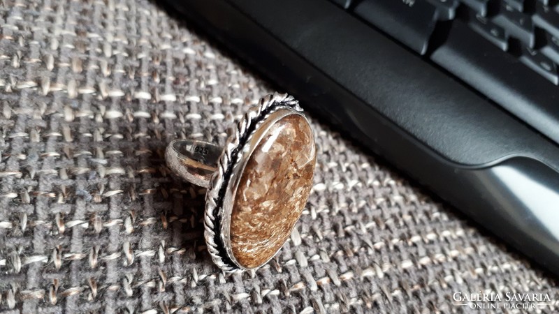 Ezüst gyűrű bronzit kővel!