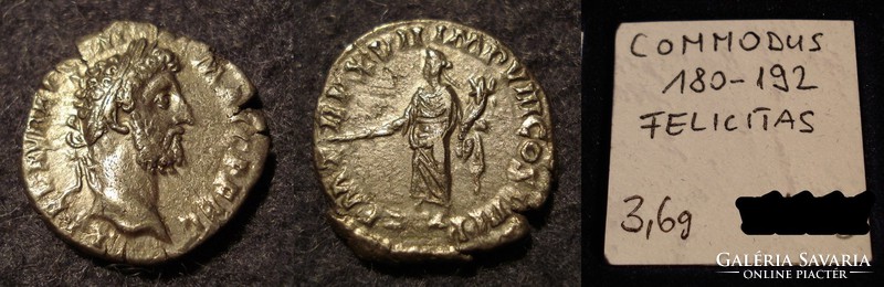 Római Commodus  180-192  Ag ezüst dénár 