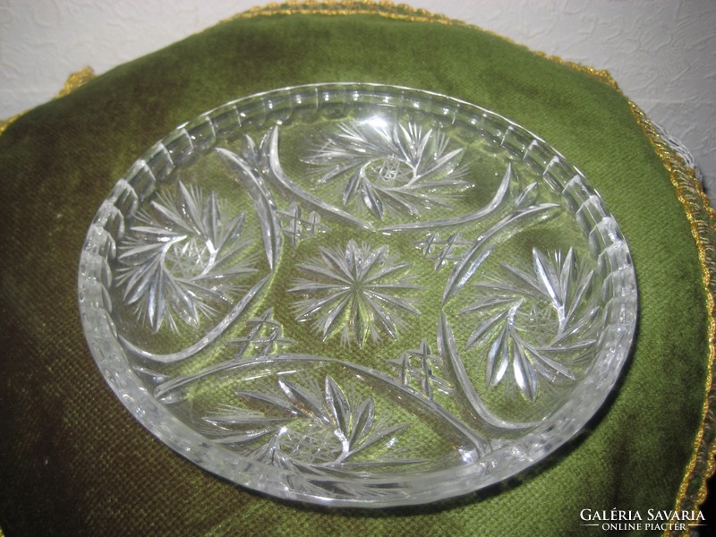 Kristály üveg tálkák  , 2 db  15,5 cm