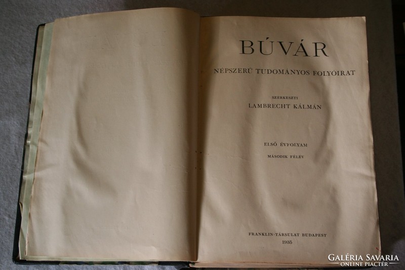 Búvár tudományos folyóirat 1935-ös ELSŐ, teljes évfolyama - hiánytalanul