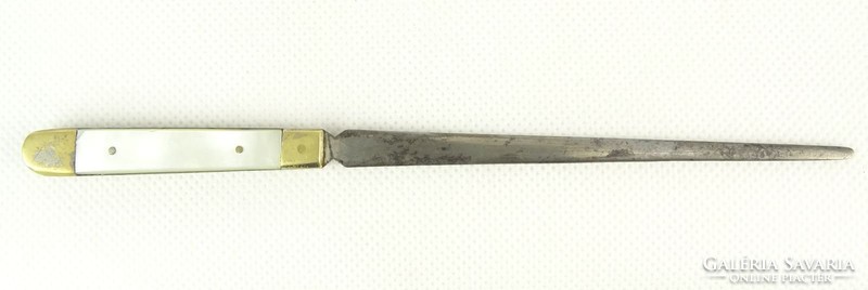 0Q138 Régi gyöngyház díszes levélnyitó kés 18.5 cm