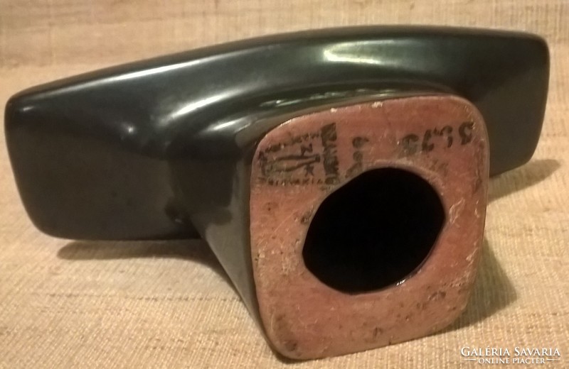 Old marked art-deco Eocene glazed candle holder